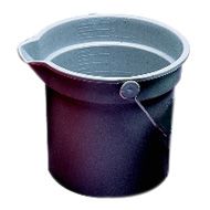 Round Bucket w/ Graduations - Grey 14 QT