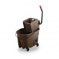 Rubbermaid® WaveBrake® Side Press Bucket & Wringer - Brown 35 QT