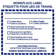 Workplace Label - Blue 6/Sheet